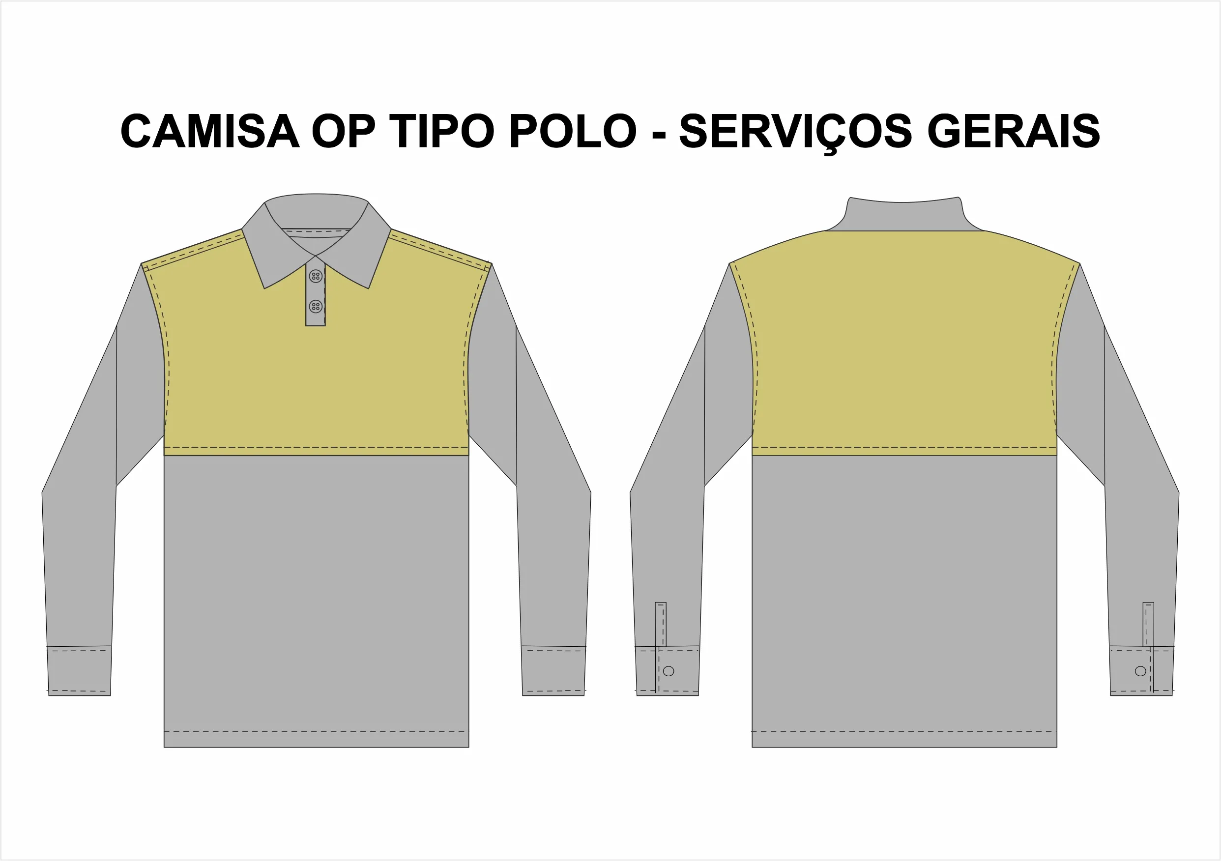  CAMISA UNISSEX MANGA LONGA - SERVIÇOS GERAIS CINZA ESCURO TAM P