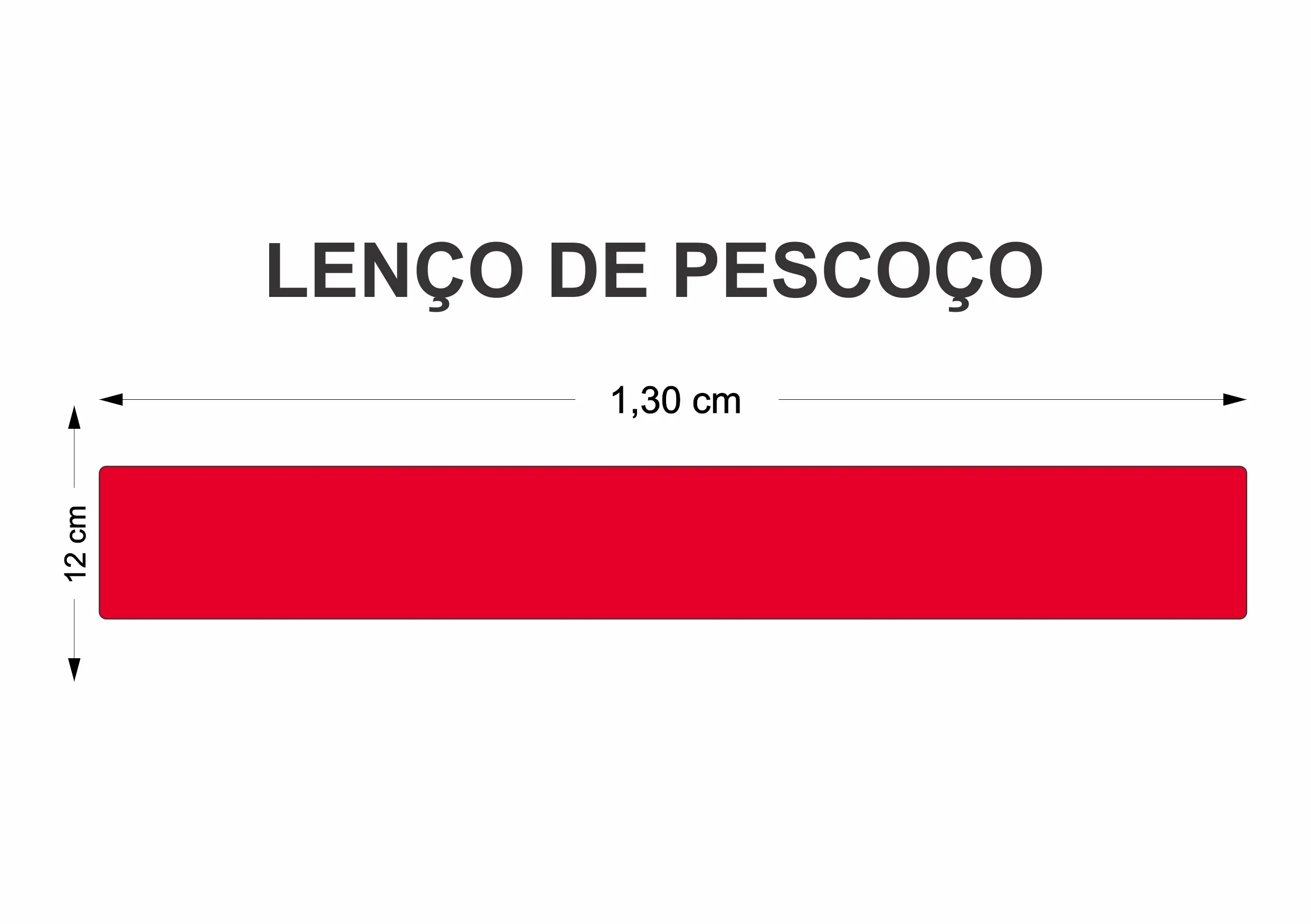 LENÇO DE PESCOÇO VERMELHO TAM U